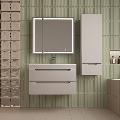 Style Line Тумба под раковину Остин 80 подвесная крем – фотография-8